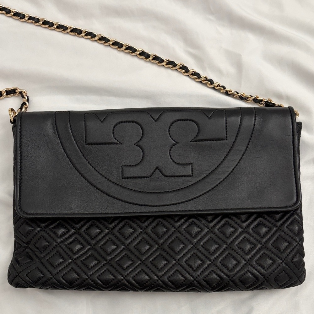 Tory Burch Black Quilted Convertible Bag - Picture 10 of 13